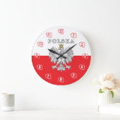 ポルスカとポーランドイーグル ラージ壁時計 (ホーム)