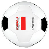 ポルスカとポーランド国旗のサッカーボール サッカーボール (回転)