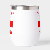 ポルスカとポーランド国旗の赤いパーソナライゼーションTherm (右面)