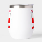 ポルスカとポーランド国旗の赤いパーソナライゼーションTherm (左面)