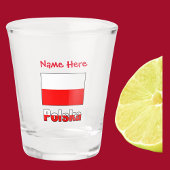 ポルスカとポーランド国旗の赤の個人設定 ショットグラス