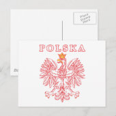 ポルスカとレッドポーランドイーグル ポストカード (正面/裏面)