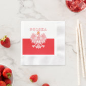 ポルスカとレッドポーランドイーグル 縁ありカクテルナプキン (インサイチュ)