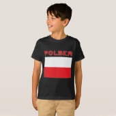 ポルスカのポーランドの旗 Tシャツ (正面フル)