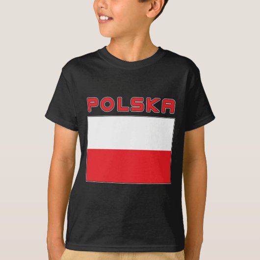 ポルスカのポーランドの旗 Tシャツ (正面)