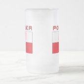 ポルスカのポーランドの《鳥》ハヤブサの旗 フロストグラスビールジョッキ (中央)