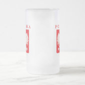 ポルスカのワシの赤の盾 フロストグラスビールジョッキ (中央)