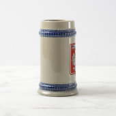 ポルスカの旗/ポーランドの盾ステイン ビールジョッキ (中央)
