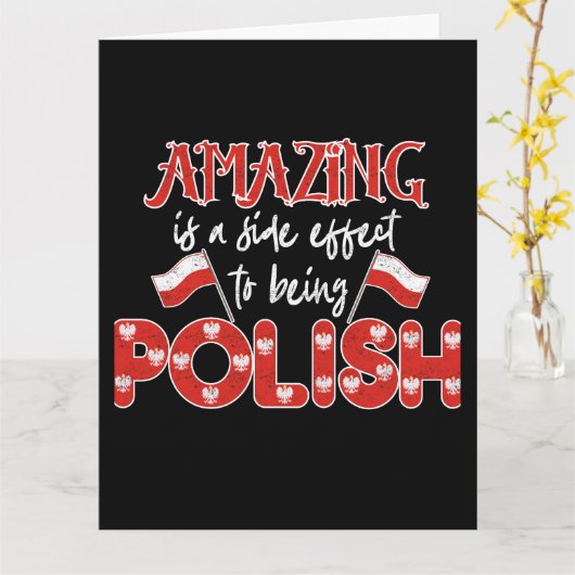 ポルスカはすごいポーランド人への副作用だ カード (黄色い花)