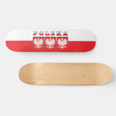 ポルスカイーグル国旗の盾 スケートボード (横)