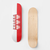 ポルスカイーグル国旗の盾 スケートボード (正面)