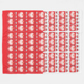 ポルスカイーグル国旗の盾 フリースブランケット (正面(横))