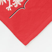 ポルスカイーグル国旗の盾 フリースブランケット (角)