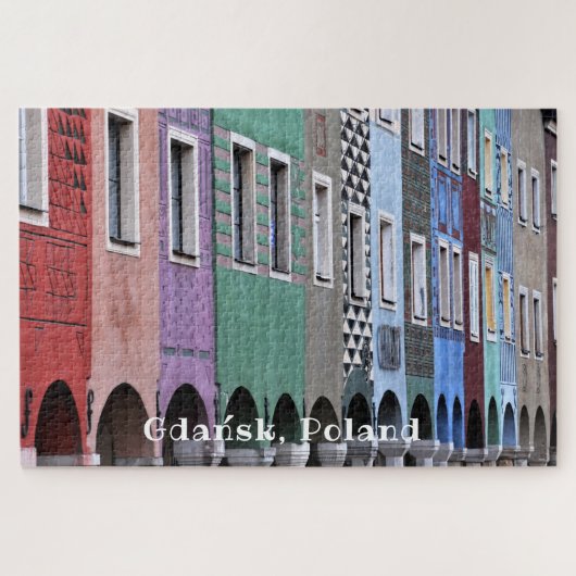 ポルスカポーランドグダニスクオールドタウンヴィンテージポーランド ジグソーパズル (横)
