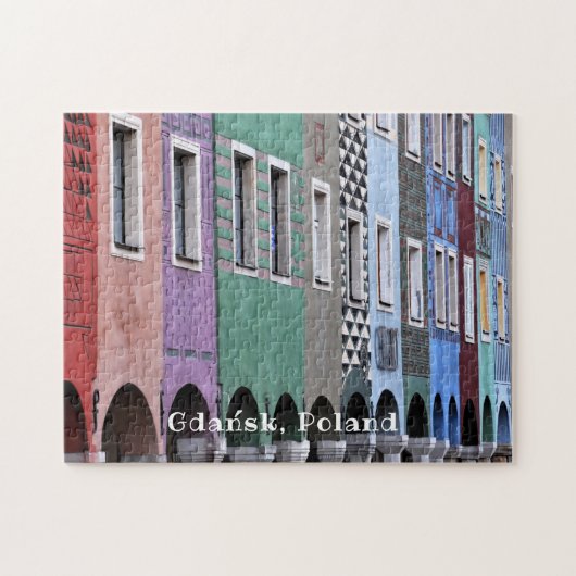 ポルスカポーランドグダニスクオールドタウンヴィンテージポーランド ジグソーパズル (横)