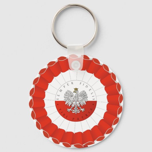 ポルスカポーランドポーランド独立記念日コティロン キーホルダー (正面)