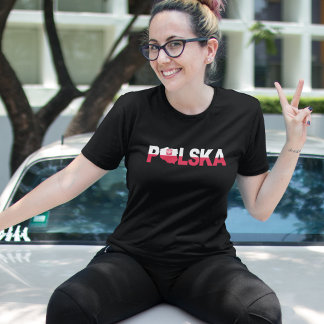 ポルスカポーランド国旗の女性Tシャツ Tシャツ