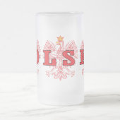 ポルスカレッドイーグルズ フロストグラスビールジョッキ (中央)