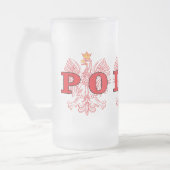 ポルスカレッドイーグルズ フロストグラスビールジョッキ (左)