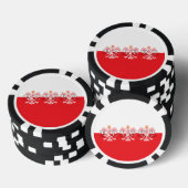 ポルスカ国旗のレッドイーグルス ポーカーチップ (積み重ね)