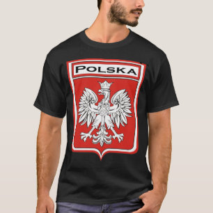ポルスカ暗い、ポルスカの盾/ポーランドの旗 Tシャツ