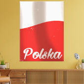 ポルスカ，ポーランドのヴィンテージ旅行ポスター キャンバスプリント (インサイチュ (リビング))