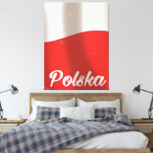 ポルスカ，ポーランドのヴィンテージ旅行ポスター キャンバスプリント (インサイチュ (寝室))