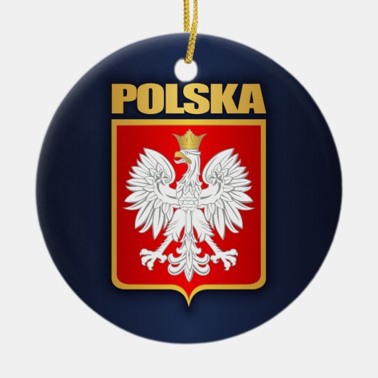 ポルスカ(ポーランド) COA セラミックオーナメント (正面)