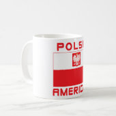ポルスキーアメリカ国旗 コーヒーマグカップ (正面左)