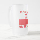 ポルスキーアメリカ国旗 フロストグラスビールジョッキ (正面左)