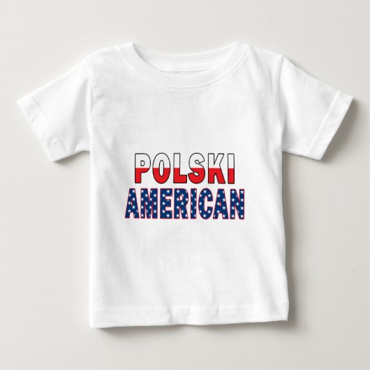 ポルスキーアメリカ国旗 ベビーTシャツ (正面)