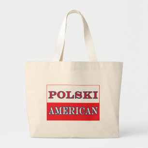 ポルスキーアメリカ国旗 ラージトートバッグ