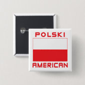 ポルスキーアメリカ国旗 缶バッジ (正面&裏面)