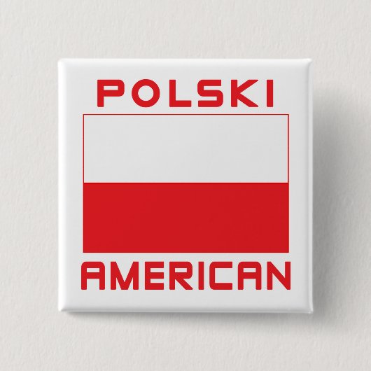 ポルスキーアメリカ国旗 缶バッジ (正面)