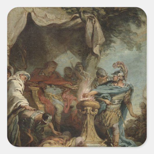 ポルセナの前のムシウス・スカエヴェラ スクエアシール (正面)