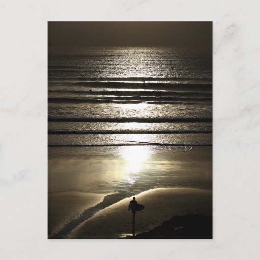ポルゼアスの夕焼けサーファー ポストカード (正面)