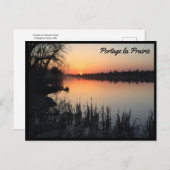 ポルタージュラプレーリ – クレセント湖の日没2 ポストカード (正面/裏面)