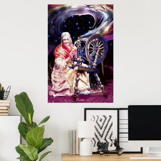 ポルティア・セント・ルークの紡ぎ車でフレヤ ポスター (ホームオフィス)