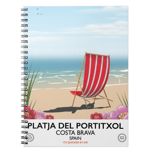 ポルティショル海岸, コスタ・ブラバ, スペイン ノートブック (正面)