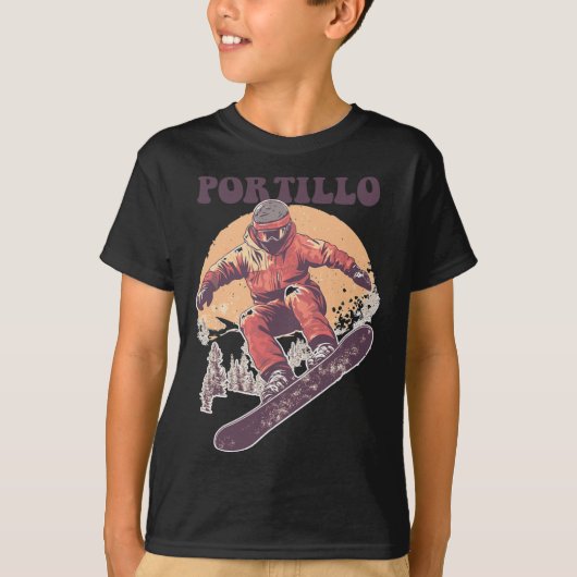 ポルティロチリレトロスノーボード Tシャツ (正面)
