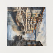 ポルトの水色 タペストリー (正面(横))