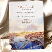 ポルトエレガント・ポルトガルSave the Date 結婚's Card 招待状