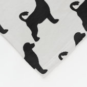 ポルトガカスタムルの水犬のシルエット フリースブランケット (角)