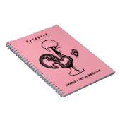 ポルトガルおもしろいのオンドリモダンーシルエット ノートブック (右側)