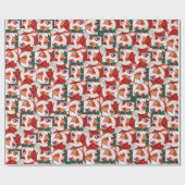 ポルトガルおもしろいのポデゴのクリスマスパターン ラッピングペーパー (フラット)