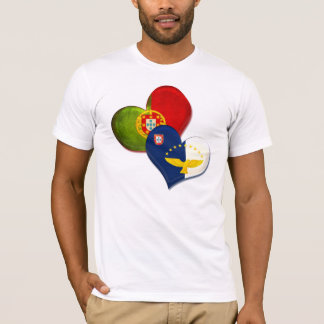 ポルトガルおよびアゾレスのハート Tシャツ
