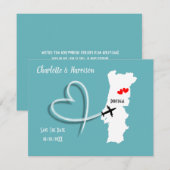 ポルトガルでの結婚式 ウェディング デスティネーション Save The Date セーブザデート (正面/裏面)