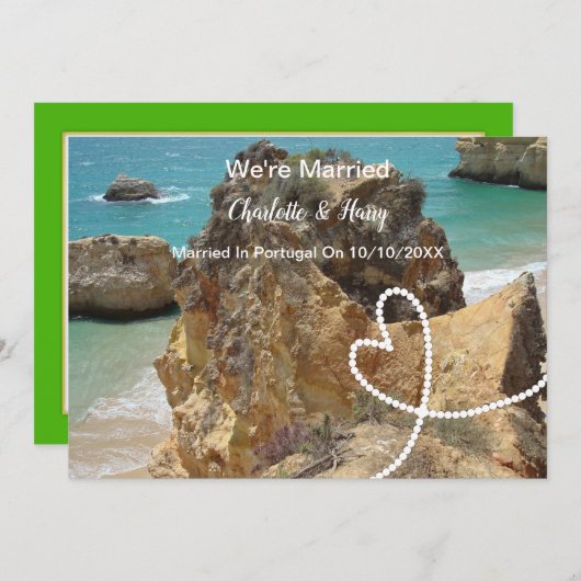 ポルトガルでの結婚披露宴の後結婚したパーティー 招待状 (正面/裏面)