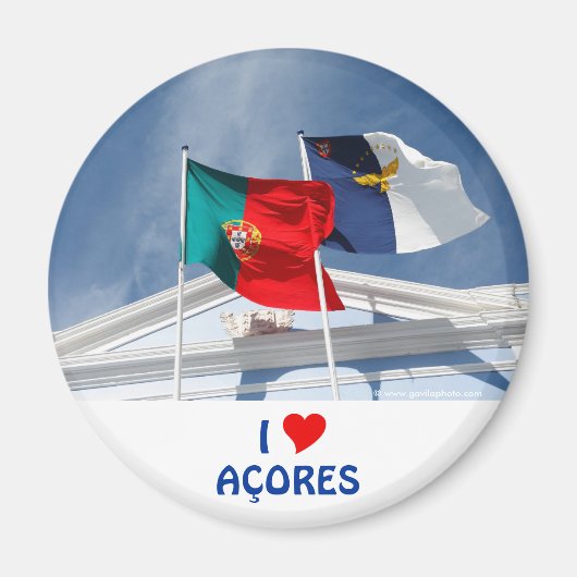 ポルトガルとアゾレス諸島の国旗 マグネット (正面)