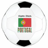 ポルトガルとポルトガルの国旗と名サッカー サッカーボール (正面)